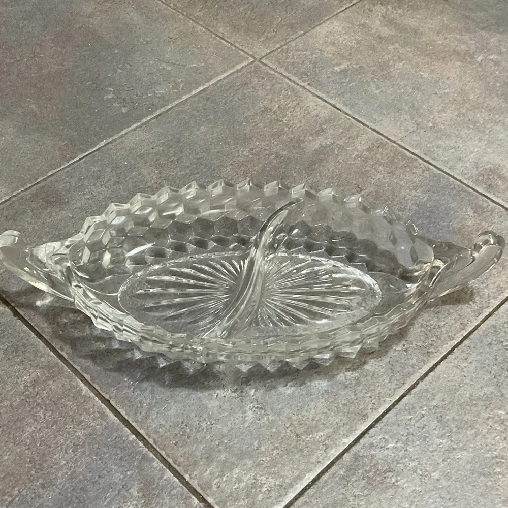 Elegant Clear Glass Serving Tray